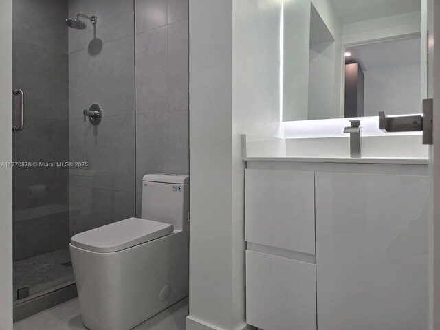 5152 SW 6th, Miami, FL 33134 - full bathroom with a shower stall, toilet, and vanity