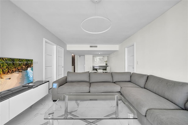 20335 W Country Club Dr Unit 2602, Aventura, FL 33180 - living room with marble finish floor and visible vents