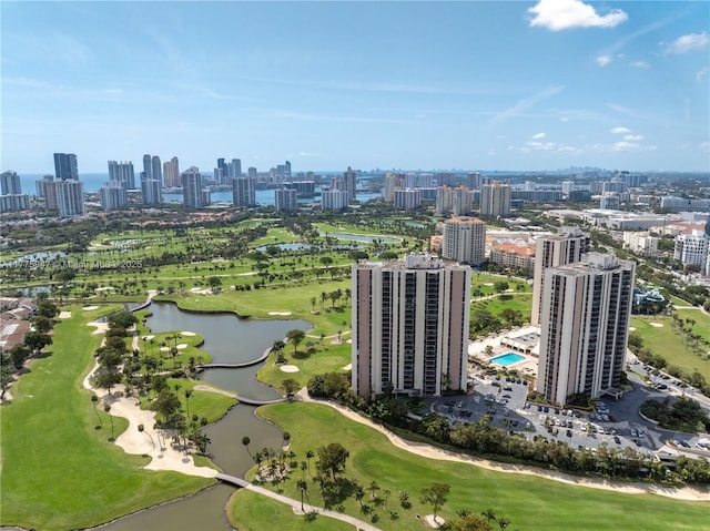 20335 W Country Club Dr Unit 2602, Aventura, FL 33180 - aerial view with a city view, golf course view, and a water view