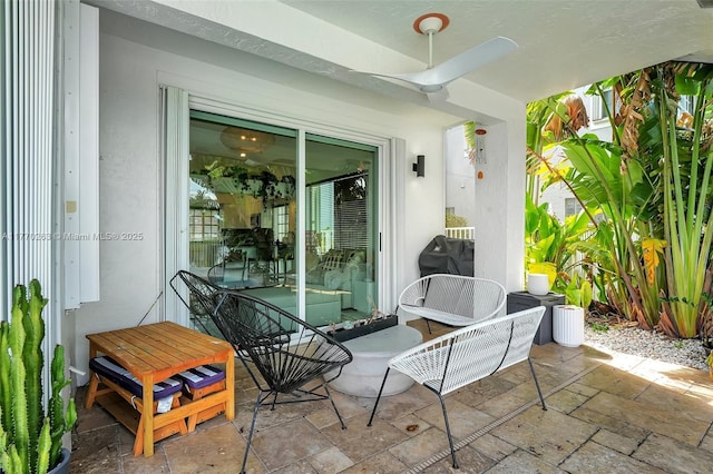 view of patio / terrace with area for grilling