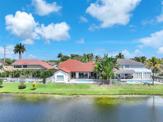 1055 San, Luis Rey, Weston, FL 33326 - water view with fence