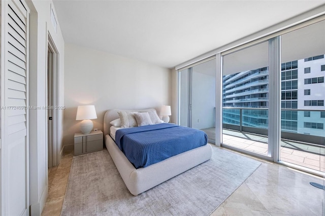 1331 Brickell Bay Dr Unit 3305, Miami, FL 33131 - bedroom featuring access to outside and floor to ceiling windows