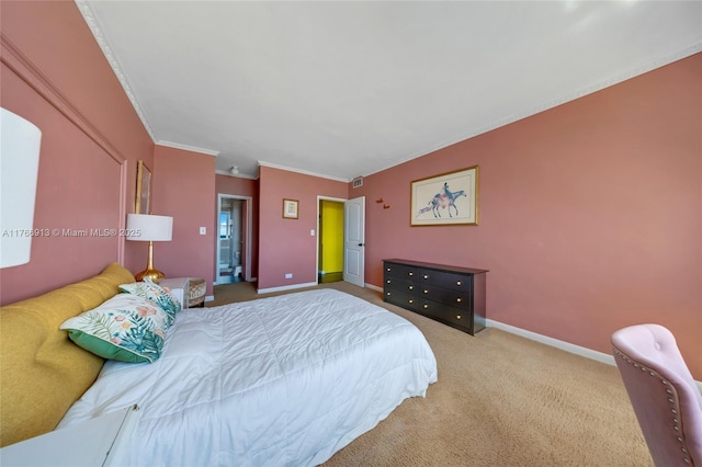 7441 Wayne Ave Unit 11F, Miami Beach, FL 33141 - bedroom with carpet floors and crown molding