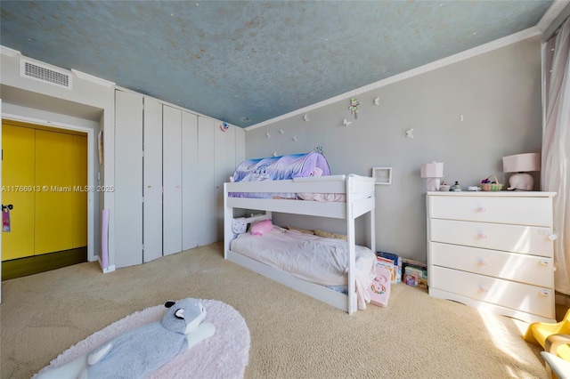 7441 Wayne Ave Unit 11F, Miami Beach, FL 33141 - carpeted bedroom with ornamental molding