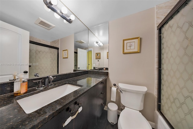 7441 Wayne Ave Unit 11F, Miami Beach, FL 33141 - full bath featuring vanity and shower / bath combination with glass door