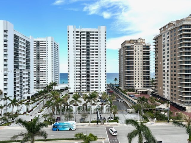 view of building exterior featuring a view of city