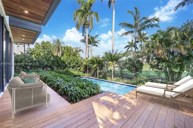 5825 Alton Rd, Miami Beach, FL 33140 - pool with fence and a deck