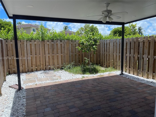 12179 NW 23rd Ct, Miami, FL 33167 - view of patio / terrace featuring a ceiling fan