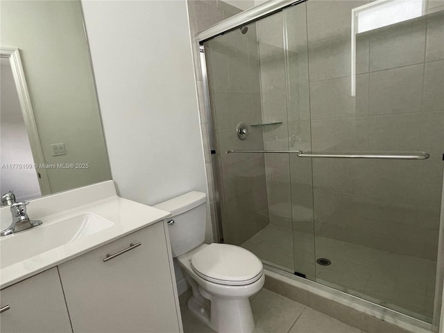 12179 NW 23rd Ct, Miami, FL 33167 - full bathroom with vanity, a shower stall, and tile patterned flooring