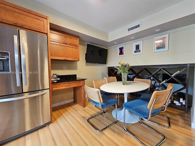 400 Valencia Ave Unit 2, Coral Gables, FL 33134 - dining area featuring light wood finished floors and recessed lighting