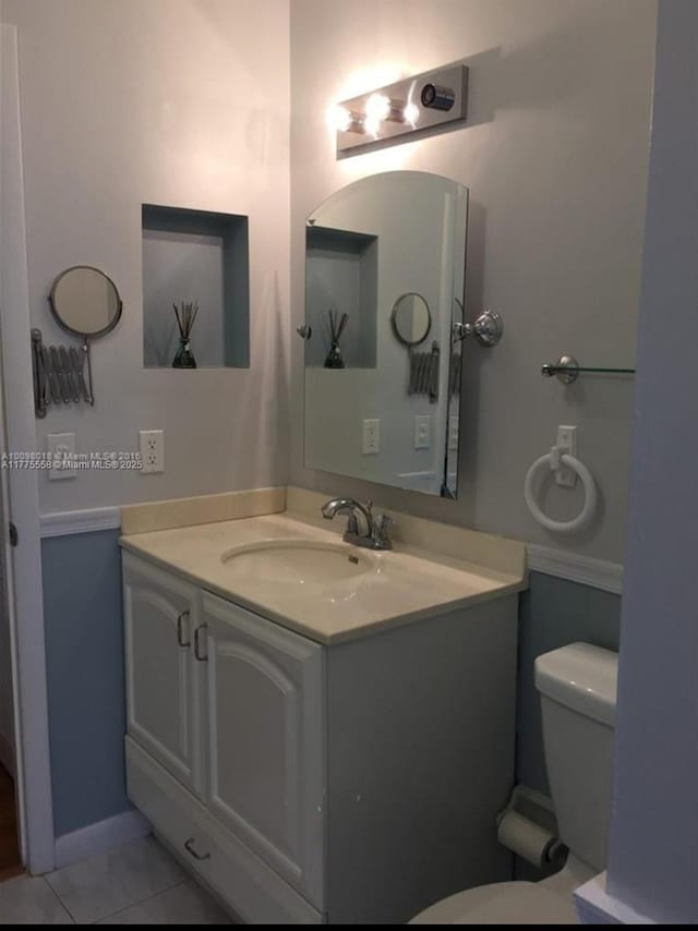 10420 SW 160th Ct, Miami, FL 33196 - bathroom with tile patterned floors, vanity, and toilet