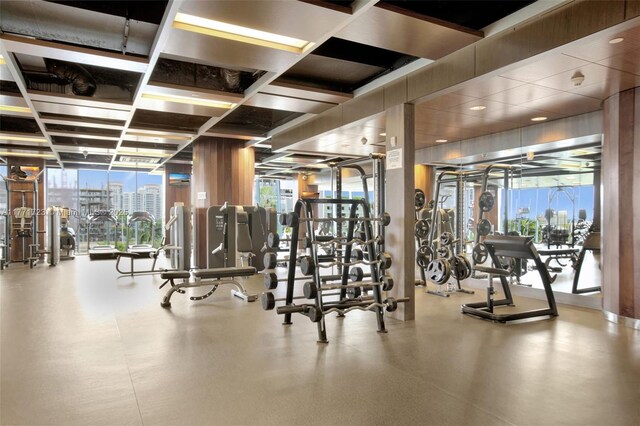 333 Las Olas Way Unit 1007, Fort Lauderdale, FL 33301 - gym with healthy amount of natural light
