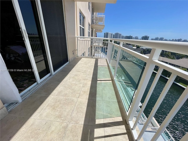balcony with a view of city