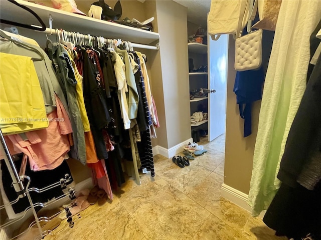 view of walk in closet
