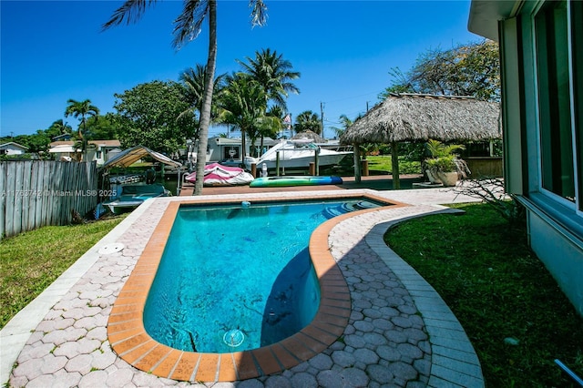 4750 SW 43rd Ave, Dania Beach, FL 33314 - view of pool with a gazebo, fence, a patio area, and a fenced in pool