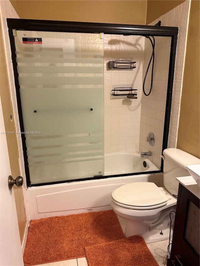 2912 NW 80th Ave, Sunrise, FL 33322 - bathroom featuring vanity, shower / bath combination with glass door, and toilet