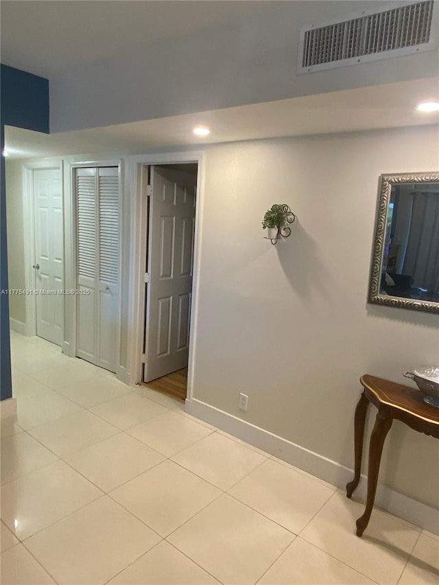 6342 W Longboat Ln W Unit C201, Boca Raton, FL 33433 - bedroom with baseboards, light tile patterned floors, and recessed lighting