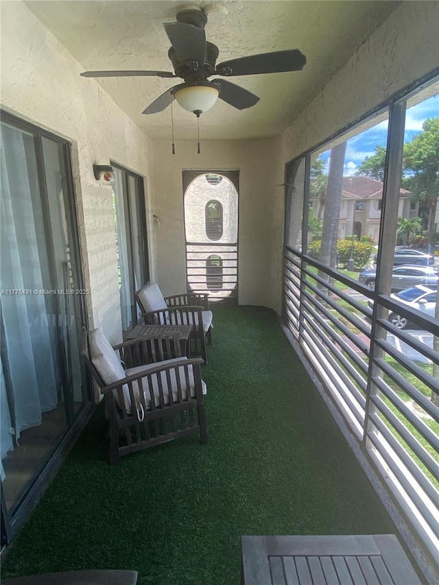 6342 W Longboat Ln W Unit C201, Boca Raton, FL 33433 - sunroom with ceiling fan and plenty of natural light