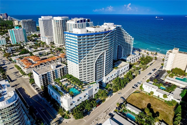 3101 Bayshore Dr Unit 603, Fort Lauderdale, FL 33304 - birds eye view of property featuring a water view and a city view