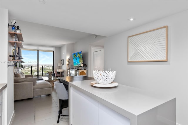 1600 NE 1st Ave Unit 2615, Miami, FL 33132 - dining room with light tile patterned floors and floor to ceiling windows