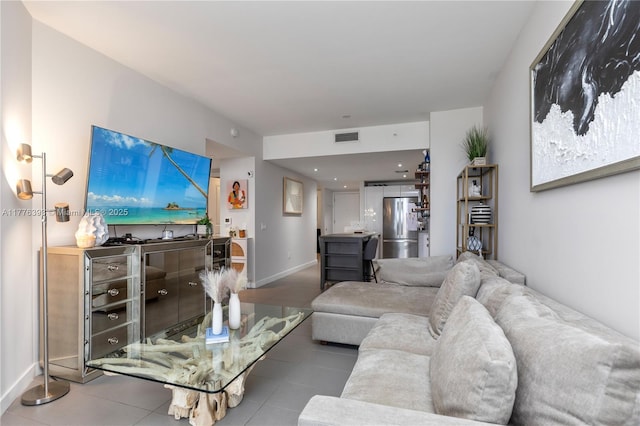 1600 NE 1st Ave Unit 2615, Miami, FL 33132 - tiled living area featuring baseboards