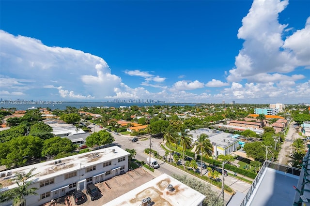 bird's eye view featuring a city view