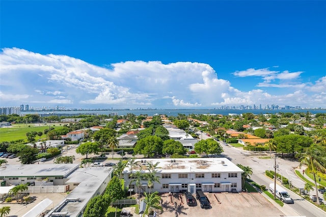 aerial view with a view of city