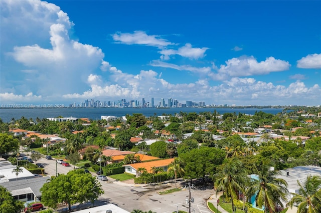 drone / aerial view featuring a view of city