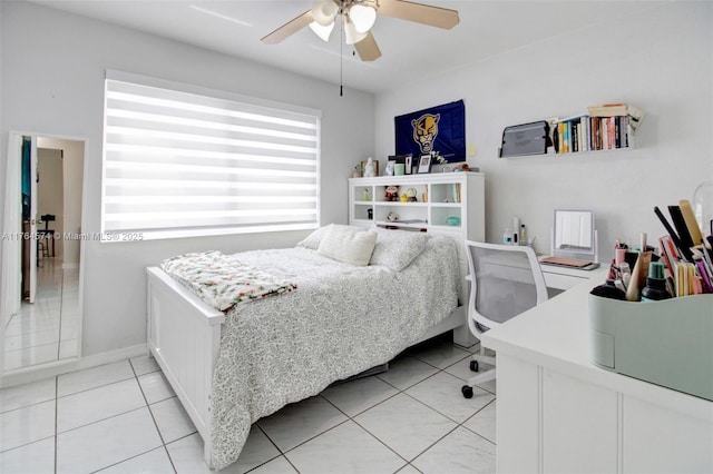 9215 SW 44th St, Miami, FL 33165 - bedroom featuring a ceiling fan and light tile patterned flooring