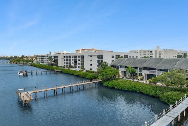 3543 S Ocean Blvd Unit 103, South Palm Beach, FL 33480 - water view featuring a dock