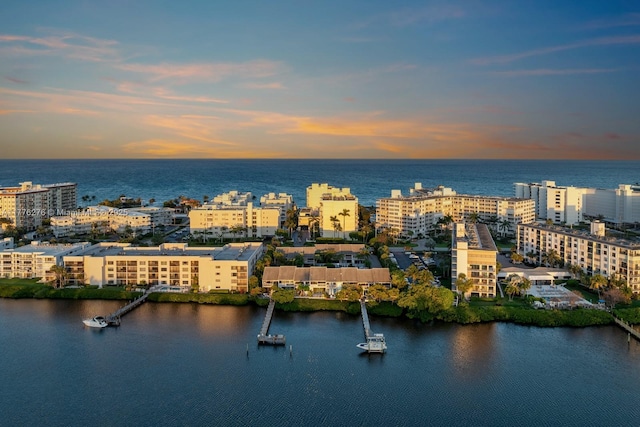 3543 S Ocean Blvd Unit 103, South Palm Beach, FL 33480 - aerial view at dusk of a water view