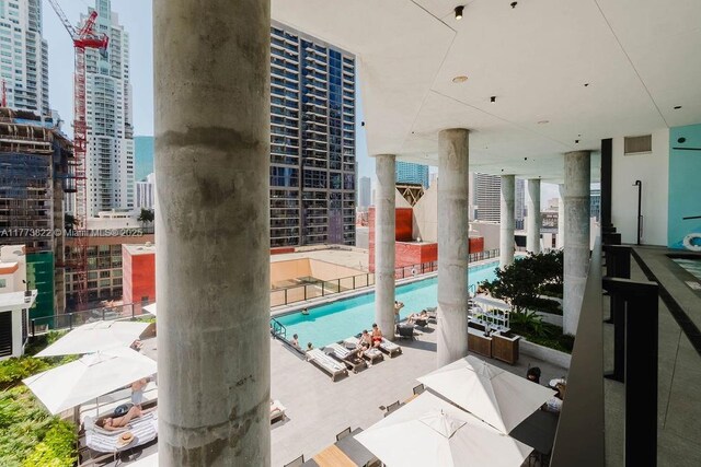 398 NE 5th St Unit 1408, Miami, FL 33132 - community pool featuring a city view