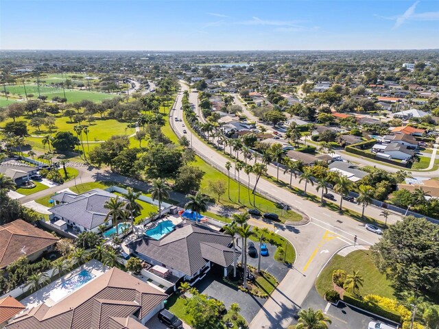 drone / aerial view with a residential view