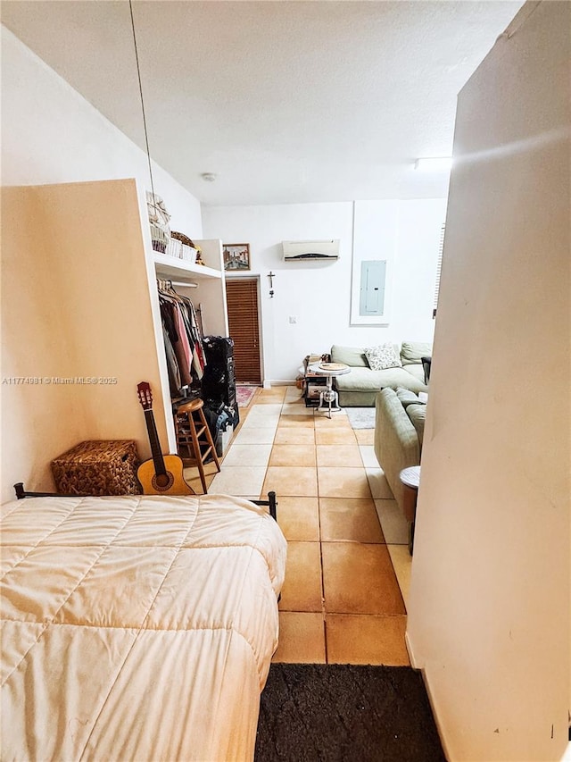 15809 SW 65th Ter, Miami, FL 33193 - bedroom featuring tile patterned flooring, an AC wall unit, and electric panel