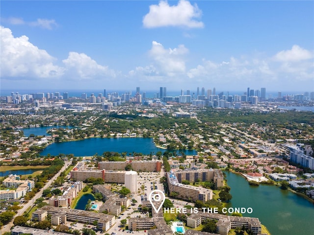 1680 NE 191st St Unit 307-2, Miami, FL 33179 - aerial view of skyline and a large body of water
