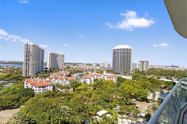 city view with a water view