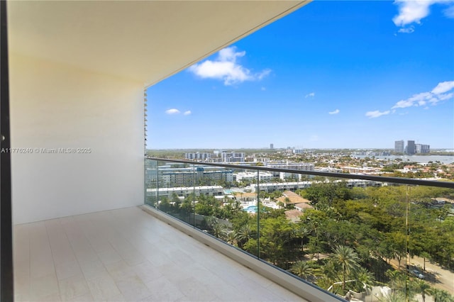balcony with a city view