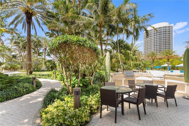 view of patio featuring outdoor dining area and area for grilling
