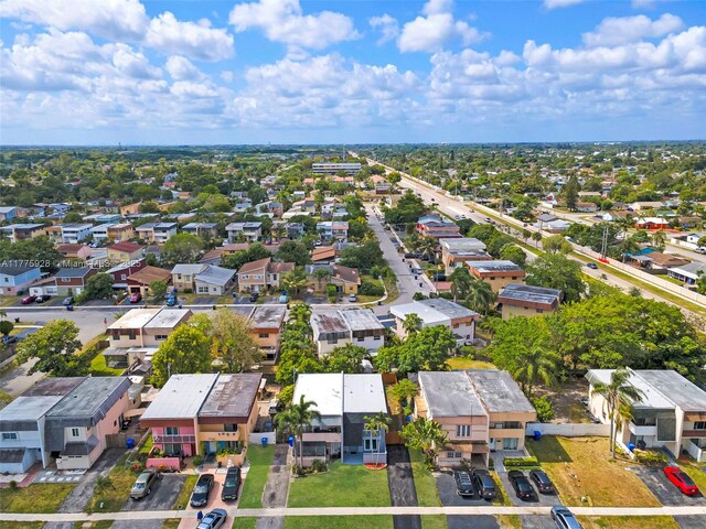drone / aerial view with a residential view