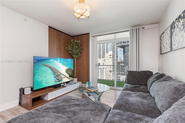 1250 S Miami Ave Unit 1206, Miami, FL 33130 - living area featuring wood finished floors