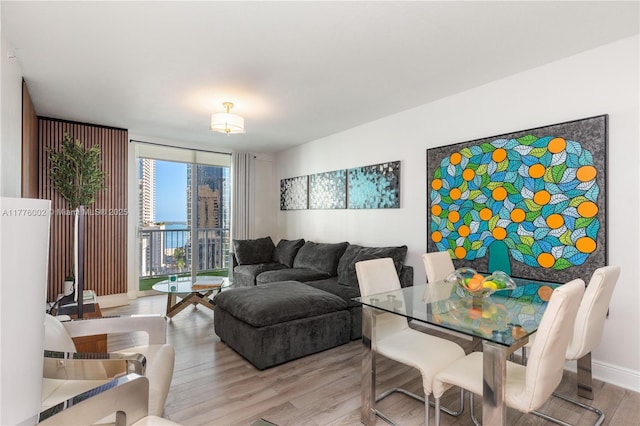 1250 S Miami Ave Unit 1206, Miami, FL 33130 - living area featuring wood finished floors and floor to ceiling windows