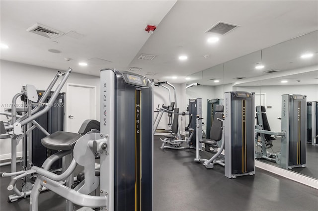 1250 S Miami Ave Unit 1206, Miami, FL 33130 - gym featuring recessed lighting