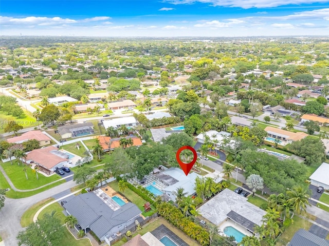 drone / aerial view featuring a residential view
