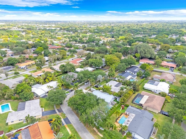 bird's eye view with a residential view