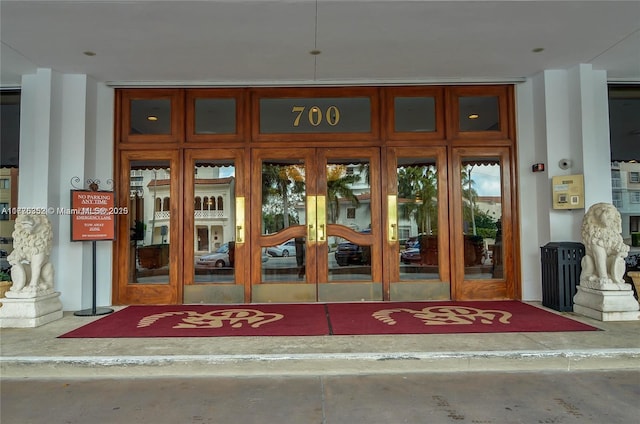 700 Biltmore Way Unit 402, Coral Gables, FL 33134 - view of exterior entry featuring french doors