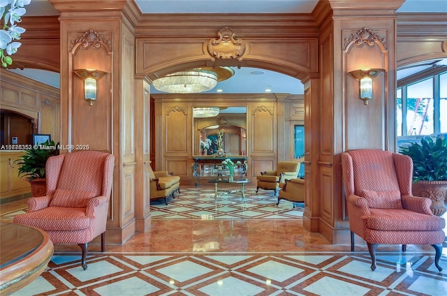 700 Biltmore Way Unit 402, Coral Gables, FL 33134 - community lobby featuring a decorative wall and ornamental molding