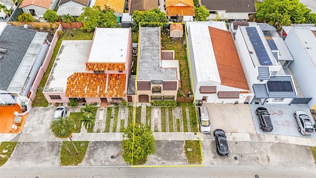 aerial view featuring a residential view