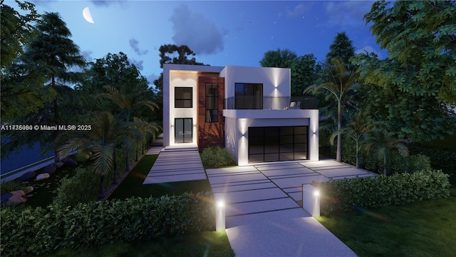 5912 SW 33rd St, Miami, FL 33155 - contemporary home featuring a balcony and stucco siding