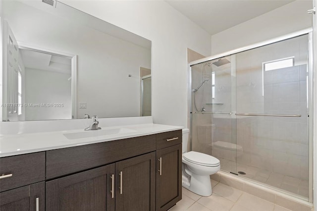 10861 W 32nd Ln Unit 10861, Hialeah, FL 33018 - full bath with a stall shower, toilet, tile patterned flooring, and vanity