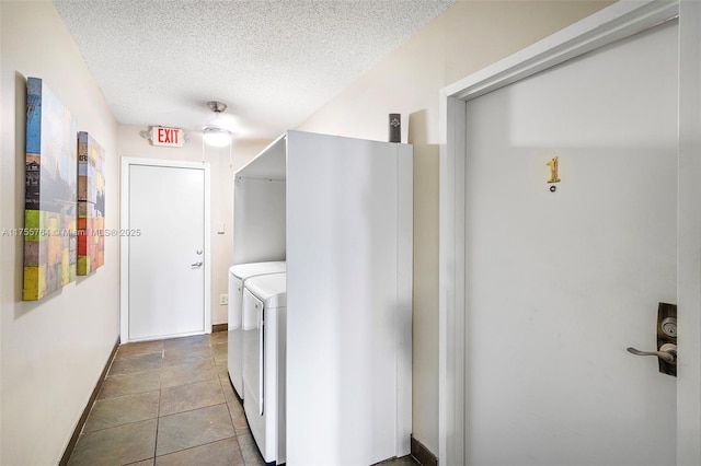 13131 Ixora Ct Unit A-1 A-2 A-3, North Miami, FL 33181 - clothes washing area featuring washer and dryer, laundry area, and a textured ceiling